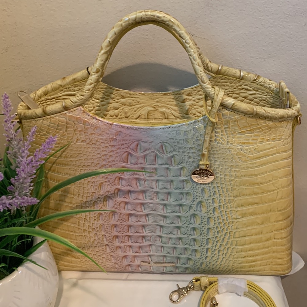 Brahmin Elaine daybreak Ombré Melbourne satchel bag